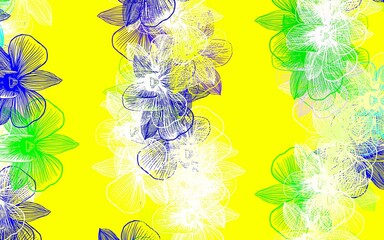 Light Multicolor vector elegant template with flowers.