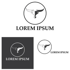 Bull horn logo and symbol template icons app