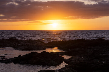 Obraz premium The majestic sunset at Big Island, Hawaii