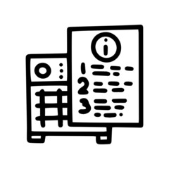 construction air heater instruction line vector doodle simple icon