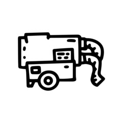 garage heat cannon line vector doodle simple icon