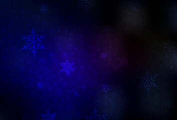Dark Blue, Red vector pattern in Christmas style.