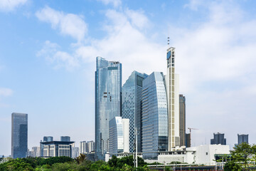 Highways and high-rise buildings, Fuzhou, Fujian Province, China.