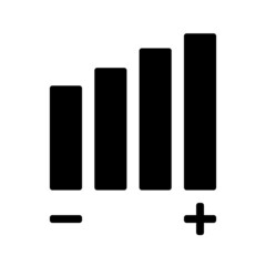 Volume adjustment silhouette icon. Vectors.