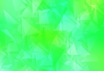 Light Green, Yellow vector polygon abstract backdrop.