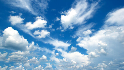 Blue sky background with clouds
