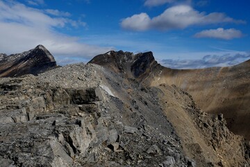 View towards North End at the summit of Paget Peak