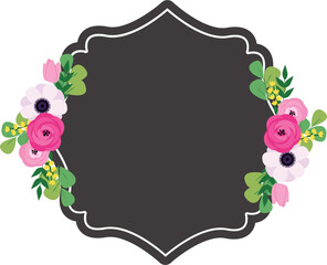 Floral Chalkboard Frame