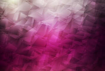 Obraz premium Dark Pink vector low poly background.
