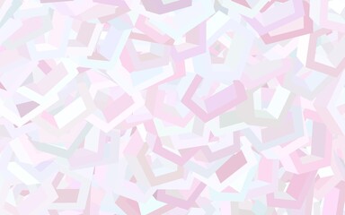 Light Pink, Yellow vector backdrop with hexagons.