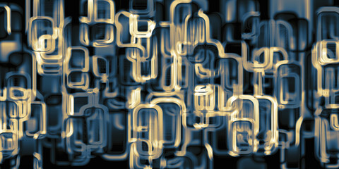 Obraz premium Abstract chaotic pattern with metallic elements
