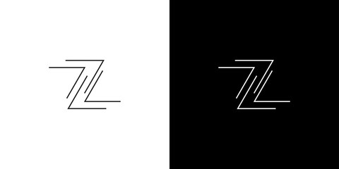 Modern and unique letter Z initials logo design - obrazy, fototapety, plakaty