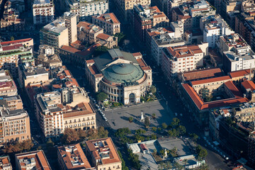 Fototapeta premium Historic Teatro Politeama Garibaldi Piazza Ruggero Settimo Palmero Sicily Italy