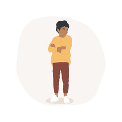 Jealousy isolated cartoon vector illustration. Children having feeling of jealousy, kids socio-emotional development, people lifestyle, distrust problem, suspicious state cartoon vector.