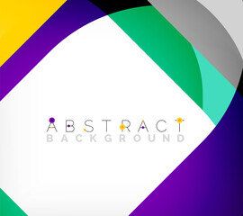 Abstract square shape with overlapping waves, minimal geometric background. Vector Illustration For Wallpaper, Banner, Background, Landing Page