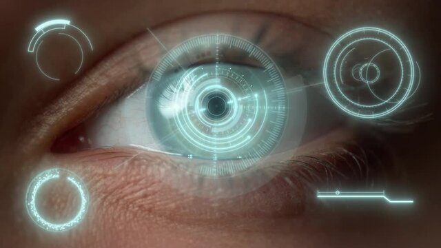 Macro vision scanning health process inspecting astigmatism with biometrics 