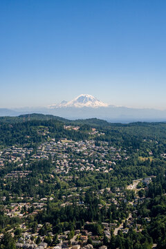 Eastern Seattle with Mount Rainier Washington USA