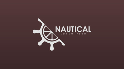 Nautical Logo Design Concept Vector. Marine and Maritime Logo Template