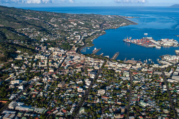 Tropical Islands of French Polynesia. Capital City Papeete on Tahiti