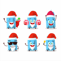 Santa Claus emoticons with blue chalk cartoon character