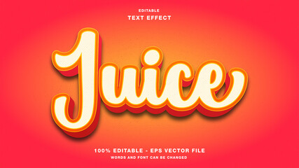 Juice 3d editable text effect