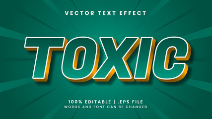 Toxic editable text effect with simple and metallic text style