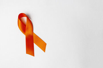 February awareness month campaign with orange ribbon