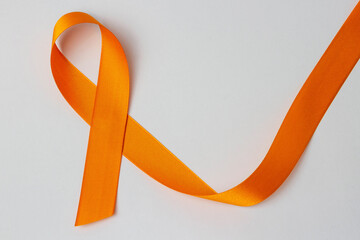 February awareness month campaign with orange ribbon