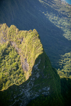 Mountain and Jungle Terrain Moorea Island French Polynesia
