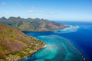 Fototapeta premium Hilton Moorea Lagoon Seaside Resort on Moorea Island French Polynesia