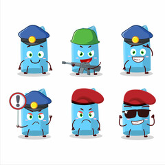 A dedicated Police officer of blue chalk mascot design style