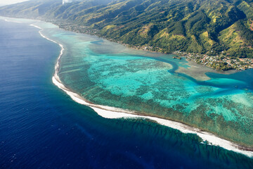 Tropical Islands of French Polynesia. Capital City Papeete on Tahiti