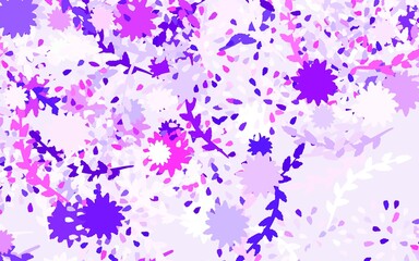 Light Purple, Pink vector elegant pattern with flowers, roses.