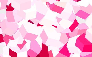 Light Pink vector backdrop with hexagons.