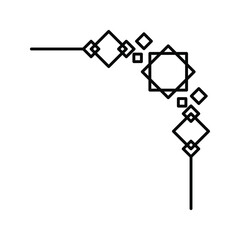 icon border corner. sign frame decorative. Vector illustration