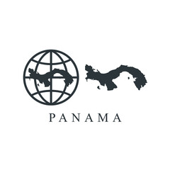 illustration of panama map, vector art.