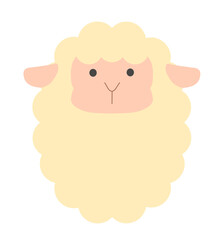 丸くてシンプルなかわいい羊
