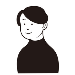 Simple illustration of a smiling man