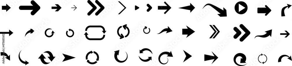 Poster arrow icons set. arrow collection. simple arrow big set. vector illustration