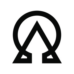 Alpha Omega Logo can be used for company, icon, etc