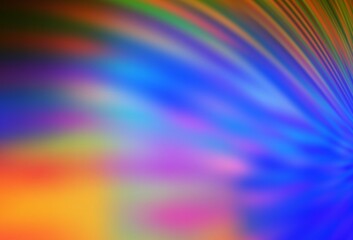 Light Multicolor vector blurred bright template.