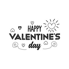 Happy Valentine's Day Lettering Quotes for tshirt, bag, mug, coffee cup, sticker or other print item