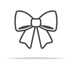 Ribbon bow outline icon transparent vector