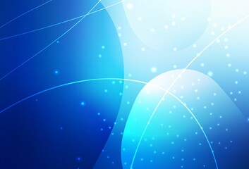 Dark BLUE vector Beautiful colorful illustration with circles, lines.