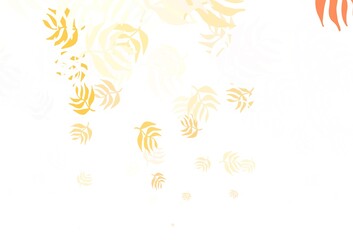 Light Red vector elegant background with leaves.