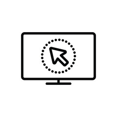 Black line icon for cursor