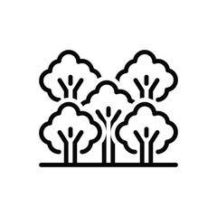 Black line icon for grove