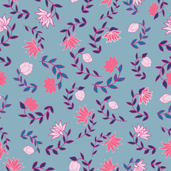 Fototapeta premium Lotus seamless pattern