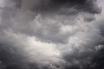 Cloudy and stormy winter sky