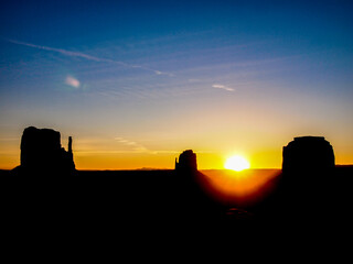 sunset in the desert